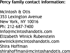 Percy family contact information: